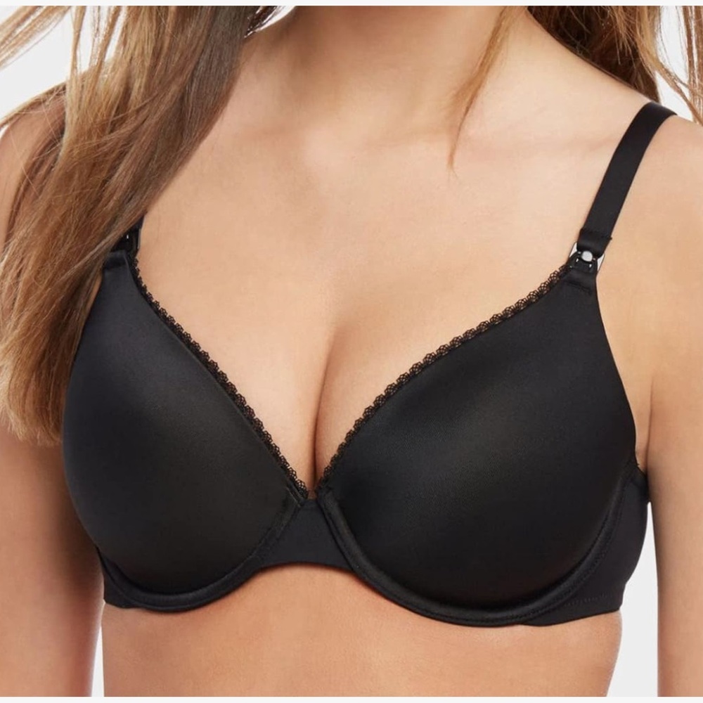 Motherhood Maternity Womens Lightly Lined Full Coverage Nursing Bra Blac…